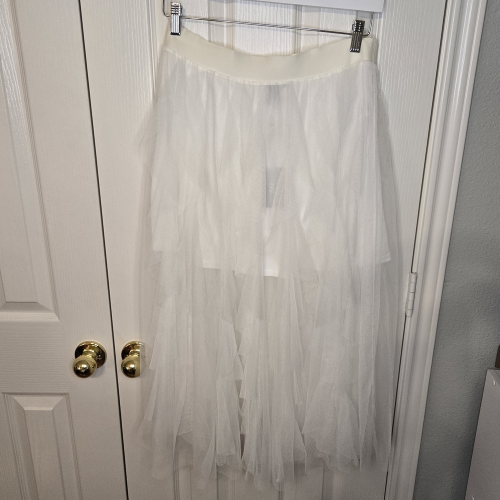 Sincerely Jules White Layered Maxi Skirt